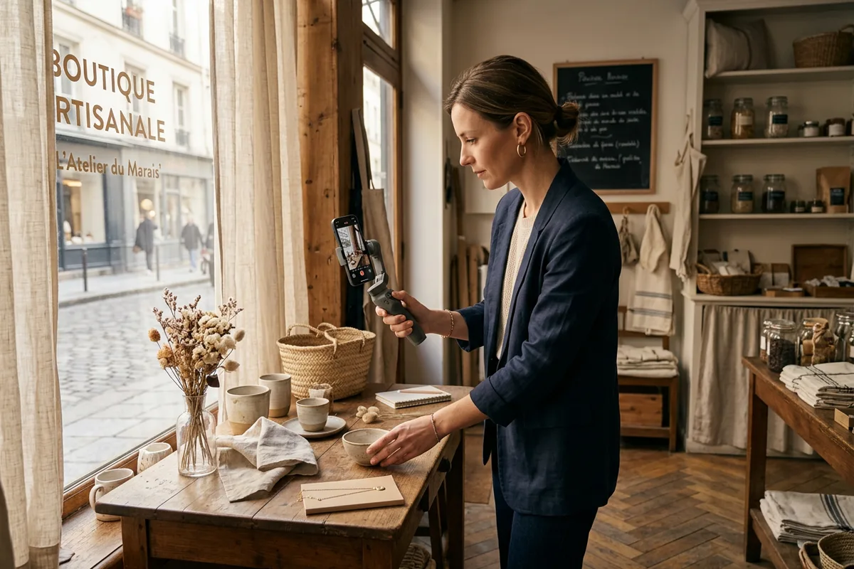 Prise de vue mobile lors d'une formation Instagram professionnelle à à Montmain Prise de vue mobile lors d'une formation Instagram professionnelle à à Montmain